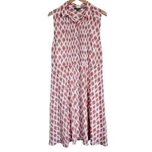 Dip Button Front Dress Sleeveless Plus Size 1x Work Office‎ Spring Mother's Day